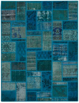 Patchwork Carpet 198 X 146 blue