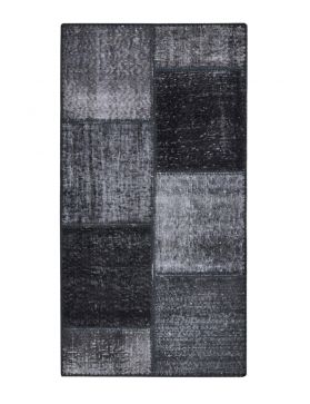 Patchwork Carpet 145 X 75 black