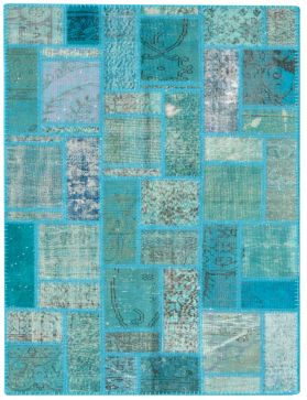 Patchwork Carpet 178 X 117 blue