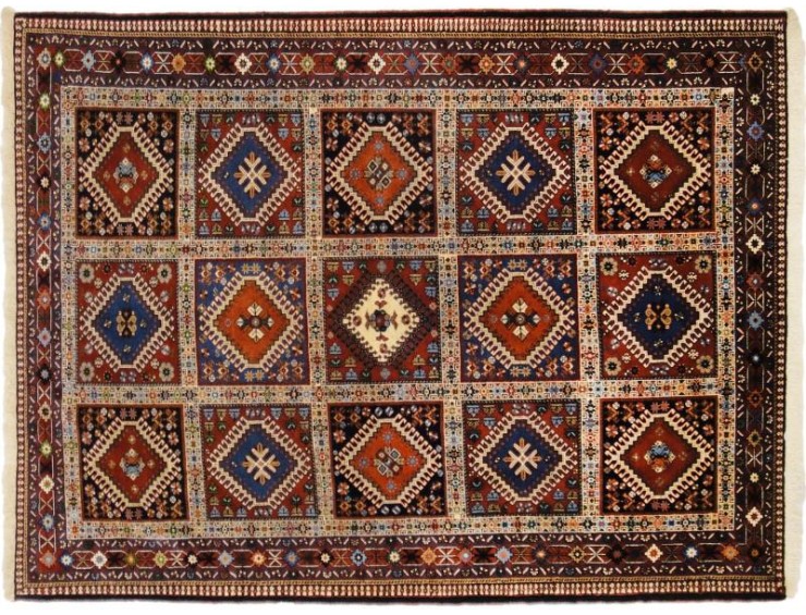 Blå persia Persisk teppe 243 x 158 cm