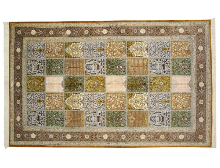 Beige Persien Persisk Tæppe 255 x 161 cm