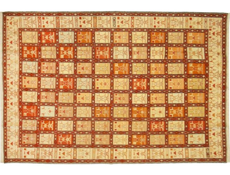 Gelb Persien Persische Seide Kilim 284 x 204 cm
