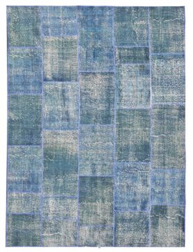 Patchwork Carpet 306 X 198 blue