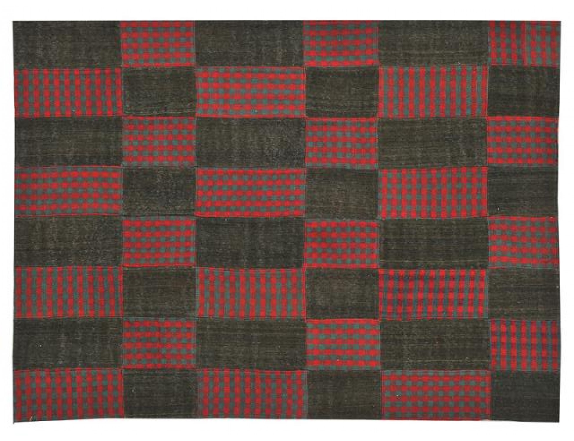Kilim patchwork  gris <br/>231 x 167 cm