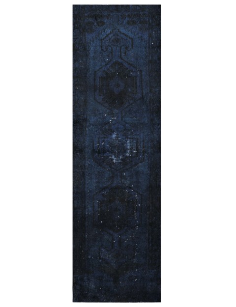 Blau Persien Vintage Teppich 286 x 88 cm