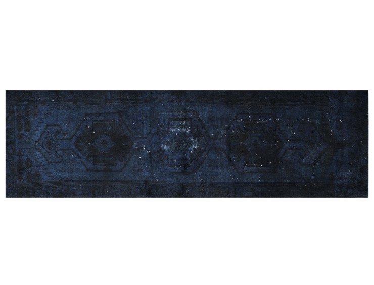 Blu Persiano Tappeto Vintage 286 x 88 cm