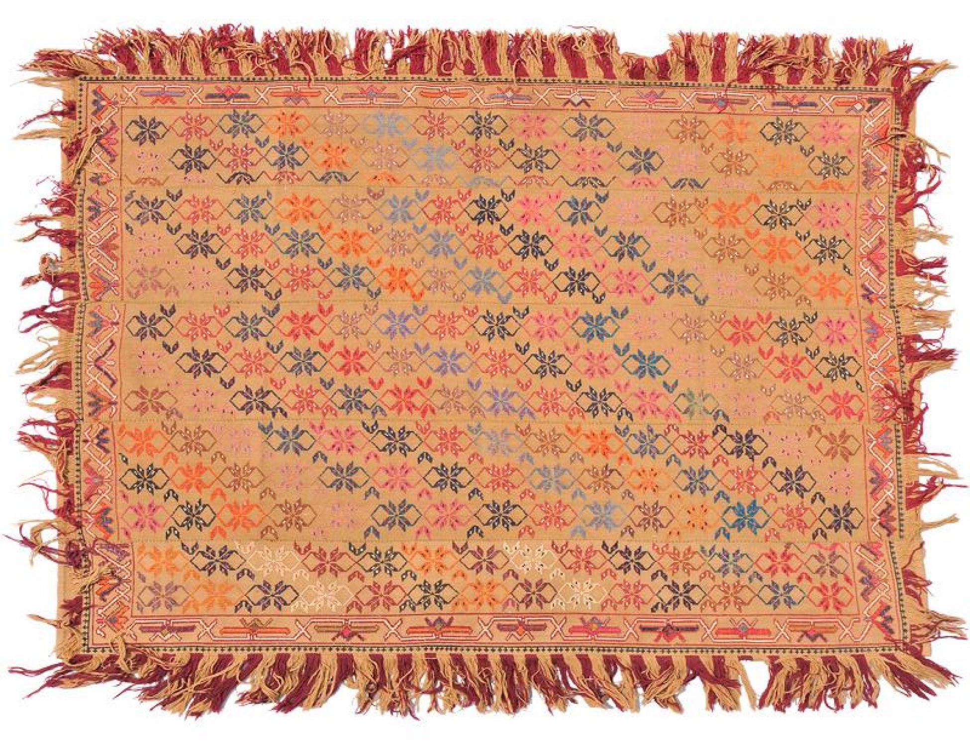 Quadrat Persische Kelim  gelb <br/>197 x 173 cm
