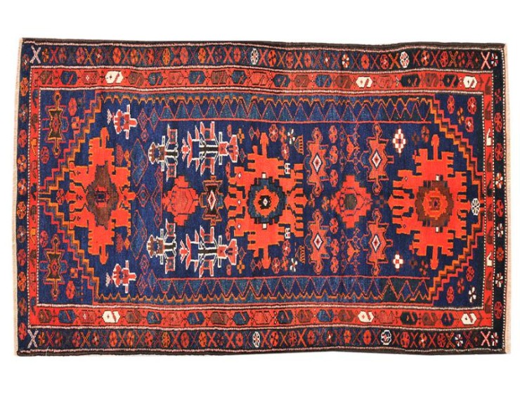 Blau Persien Perserteppich 288 x 127 cm