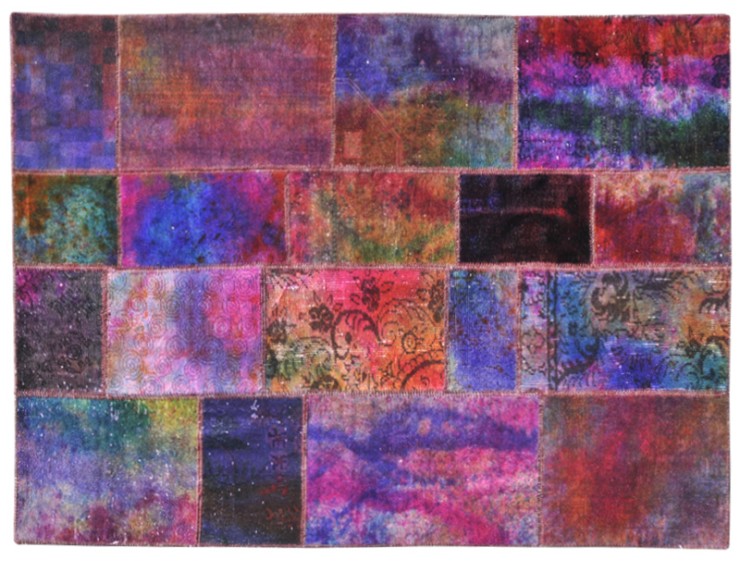 Multicolore Turco Tappeto Patchwork 239 x 173 cm