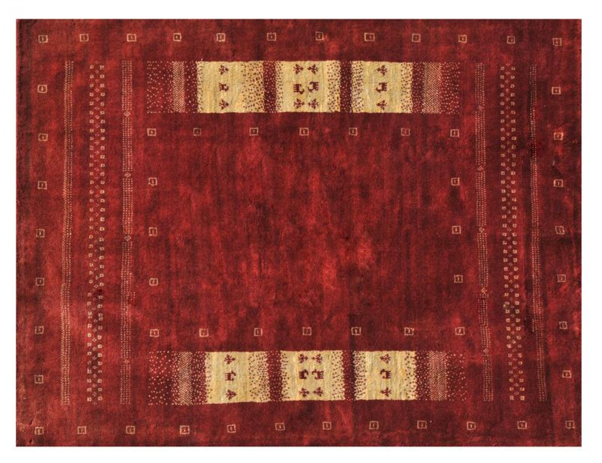 Persian Gabbeh  red  <br/>202 x 156 cm