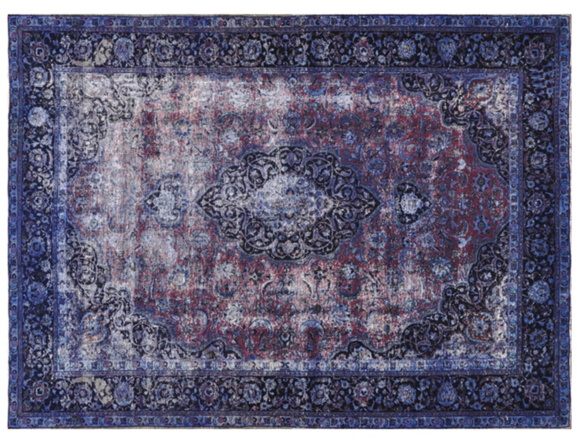 Vintage Tapijt  blauw <br/>380 x 291 cm