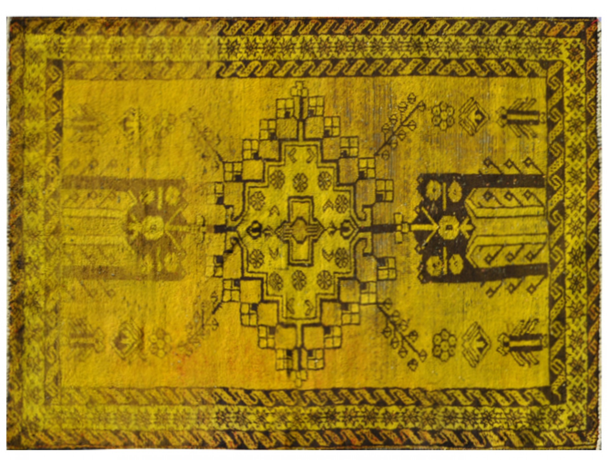 Tappeto Vintage  giallo <br/>195 x 122 cm