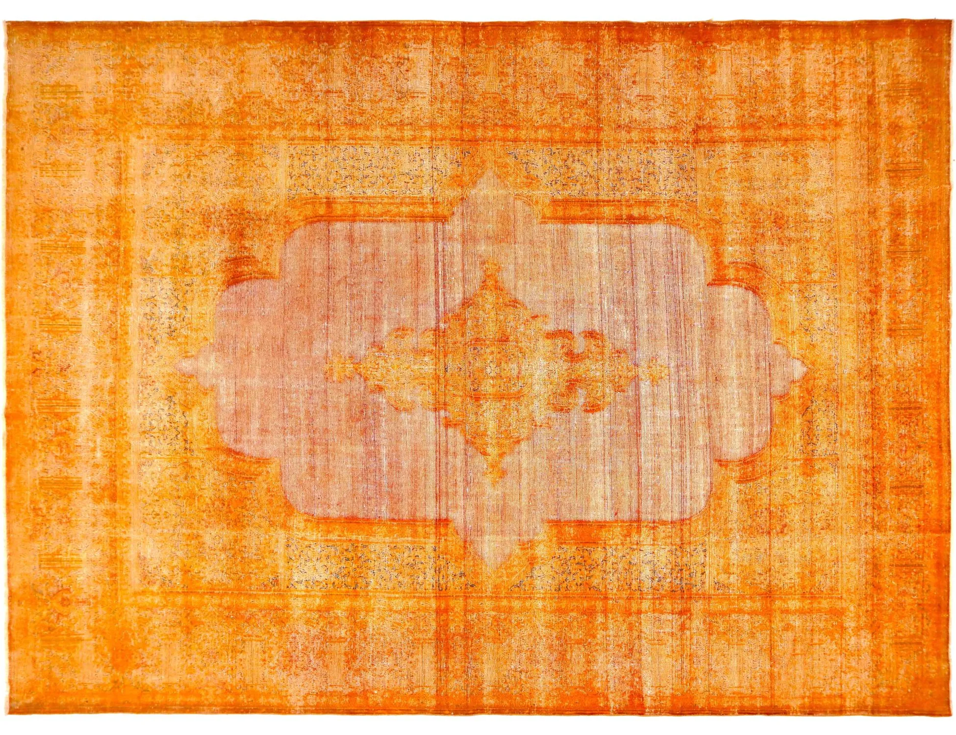 Tapis Persan vintage  orange  396 x 290 cm